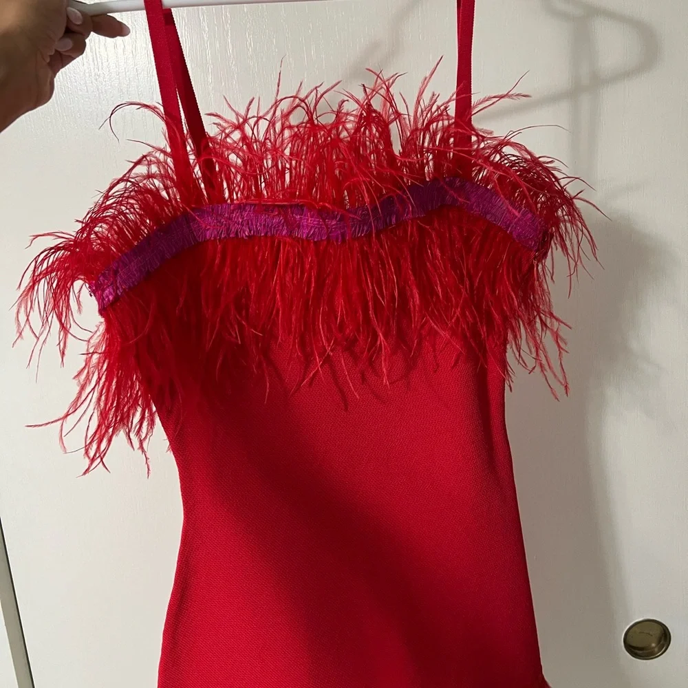 STAUD - Etta Feather Dress - Picture 2 of 3